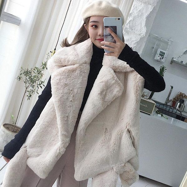 women's fur & faux women 2021 autumn winter fashion thick warm vest female turn-down collar casual loose fake waistcoat b265, Black
women's fur & faux women 2021 autumn winter fashion thick warm vest female turn-down collar casual loose fake waistcoat b265, Black