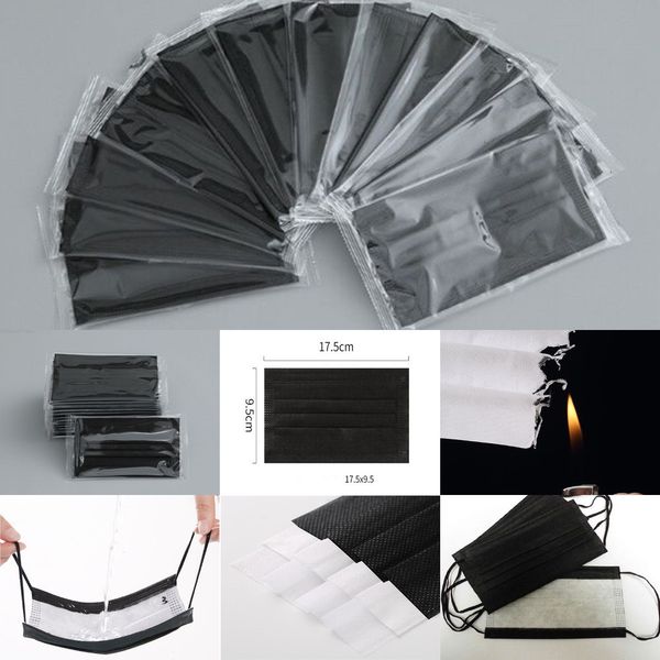 quality layer disposable mask dust-proo individual non face package 3 woven black hatkb
quality layer disposable mask dust-proo individual non face package 3 woven black hatkb