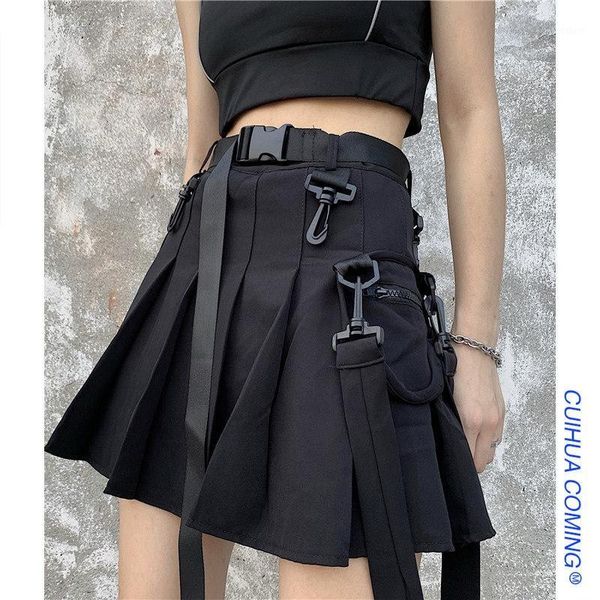 harajuku gothic punk style skirt women mini pleated skirt safari style high waist skirts1, Black
harajuku gothic punk style skirt women mini pleated skirt safari style high waist skirts1, Black