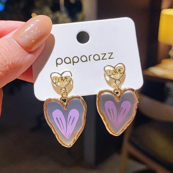 cute korean earrings heart zircon purple stud earrings for women fashion jewelry 2020 new gift, Silver
cute korean earrings heart zircon purple stud earrings for women fashion jewelry 2020 new gift, Silver