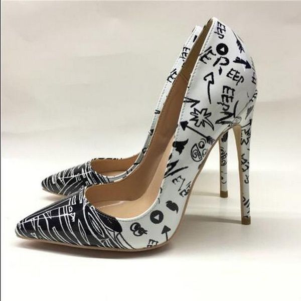brand fashion new pointed high-heeled exquisite black and white graffiti elegant single shoes 12cm high heel ladies party shoes
brand fashion new pointed high-heeled exquisite black and white graffiti elegant single shoes 12cm high heel ladies party shoes