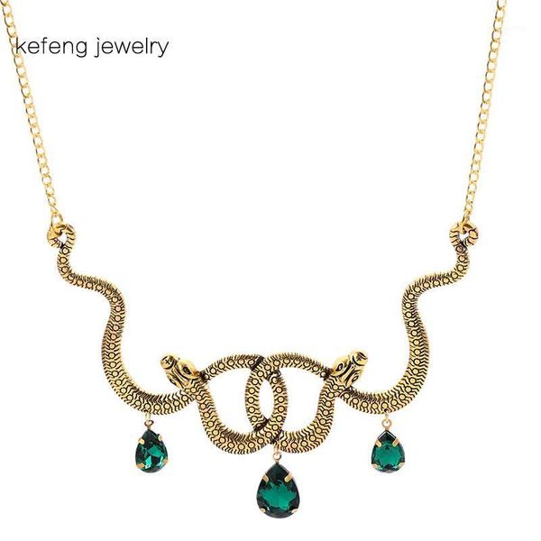 trendy personality crystal water drop snake choker necklace for women punk gothic vintage serpent snake necklace dark jewelry1, Golden;silver
trendy personality crystal water drop snake choker necklace for women punk gothic vintage serpent snake necklace dark jewelry1, Golden;silver