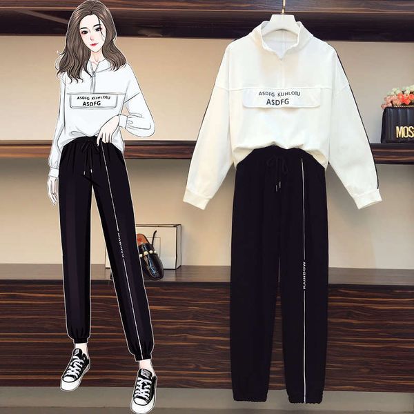 2020 new autumn fashion big size women's wear age reduction meat covering sweater, Black
2020 new autumn fashion big size women's wear age reduction meat covering sweater, Black