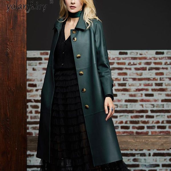 women's leather & faux genuine jacket long real sheepskin coat female spring autumn coats and jackets women fashion 2021 cuero genuino, Black
women's leather & faux genuine jacket long real sheepskin coat female spring autumn coats and jackets women fashion 2021 cuero genuino, Black