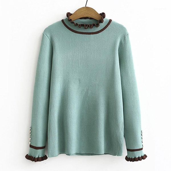 women's sweaters 2021 autumn women's jumper slim fashion sweater mock neck ruffles pullover full sleeve knitted female1, White;black
women's sweaters 2021 autumn women's jumper slim fashion sweater mock neck ruffles pullover full sleeve knitted female1, White;black