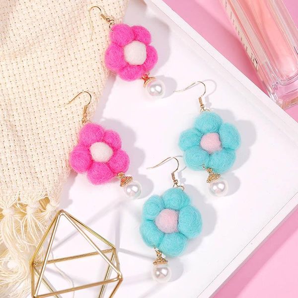 2020 trendy pure wool pearl flower long pompom drop earrings for women fashion blue party kawaii earring korean jewelry gifts, Silver
2020 trendy pure wool pearl flower long pompom drop earrings for women fashion blue party kawaii earring korean jewelry gifts, Silver
