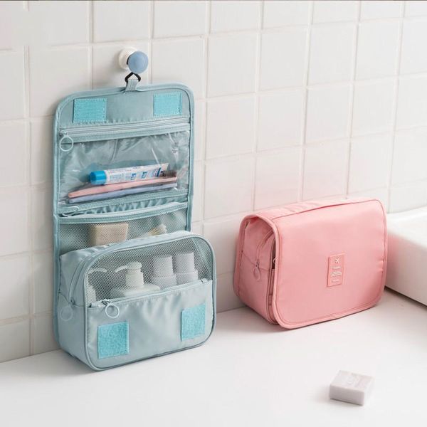 storage bags travel cosmetic bag portable large capacity makeup wash tools container with hook and small pocket
storage bags travel cosmetic bag portable large capacity makeup wash tools container with hook and small pocket