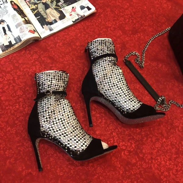 fashion fret women's black designer bombs crocheted net silver peep ankle with straps of high heels 10cm shoes oemp
fashion fret women's black designer bombs crocheted net silver peep ankle with straps of high heels 10cm shoes oemp