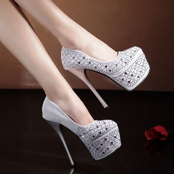 crystal wedding high heels 16 in bride's woman bombs shallow women platform ladies pass shoes, Black
crystal wedding high heels 16 in bride's woman bombs shallow women platform ladies pass shoes, Black