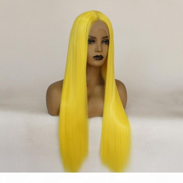 24 inch long straight synthetic lace front wig yellow glueless heat resistant fiber middle parting cosplay party wigs for women, Black
24 inch long straight synthetic lace front wig yellow glueless heat resistant fiber middle parting cosplay party wigs for women, Black
