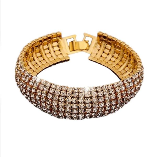 bangle women's roman golden silver rhinestone wedding party mesh bracelet, Black
bangle women's roman golden silver rhinestone wedding party mesh bracelet, Black