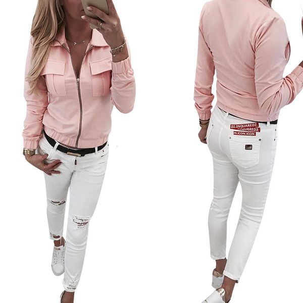 sale jacket women 2020 autumn long sleeve pocket coat women casual v neck zipper bomber jackets ladies outwear veste femme q30, Black;brown
sale jacket women 2020 autumn long sleeve pocket coat women casual v neck zipper bomber jackets ladies outwear veste femme q30, Black;brown