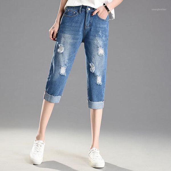 women's jeans breeches female denim pants plus size 5xlripped hole straight calf length cropped boyfriends women1, Blue
women's jeans breeches female denim pants plus size 5xlripped hole straight calf length cropped boyfriends women1, Blue