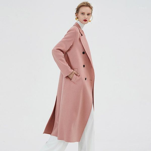 high-end water ripple double-sided cashmere coat female 2019 autumn and winter new wool woolen double-breasted slim jacket1, Black
high-end water ripple double-sided cashmere coat female 2019 autumn and winter new wool woolen double-breasted slim jacket1, Black
