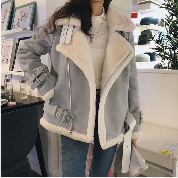 women's fur & faux women 2021 autumn winter fashion slim cotton warm thick coat suede short leather jacket casual outerwear female, Black
women's fur & faux women 2021 autumn winter fashion slim cotton warm thick coat suede short leather jacket casual outerwear female, Black