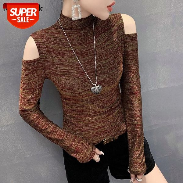 2021 fashion shiny turtleneck womens blouse long sleeve off shoulder women shirts blouses casual streetwear shirt women 11370 #ih29, White
2021 fashion shiny turtleneck womens blouse long sleeve off shoulder women shirts blouses casual streetwear shirt women 11370 #ih29, White
