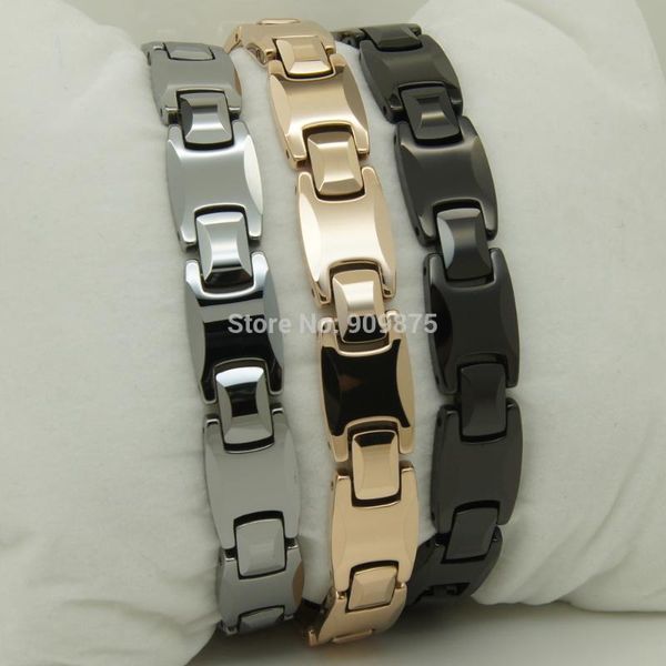 link, chain 10mm width men/women jewelry forever classic hi-tech scratch proof shiny tungsten magnetic stone bracelet, Black
link, chain 10mm width men/women jewelry forever classic hi-tech scratch proof shiny tungsten magnetic stone bracelet, Black