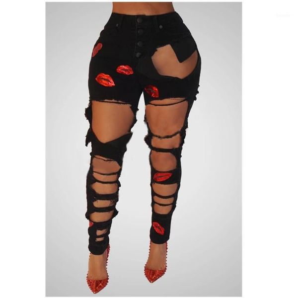 women's jeans wjustforu ripped for women streetwear fashion lips print bodycon embroidery summer slim elastic pencil pants female1, Blue
women's jeans wjustforu ripped for women streetwear fashion lips print bodycon embroidery summer slim elastic pencil pants female1, Blue