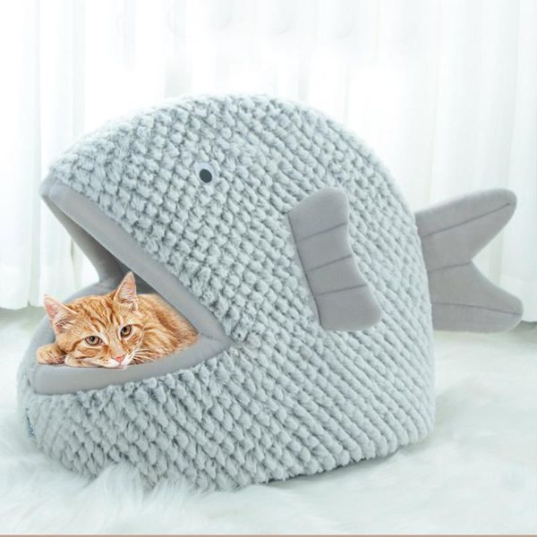 cat beds & furniture fish-shaped house semi-enclosed velvet litter pet soft warm bed cushion mat kennel cartoon sleeping for
cat beds & furniture fish-shaped house semi-enclosed velvet litter pet soft warm bed cushion mat kennel cartoon sleeping for