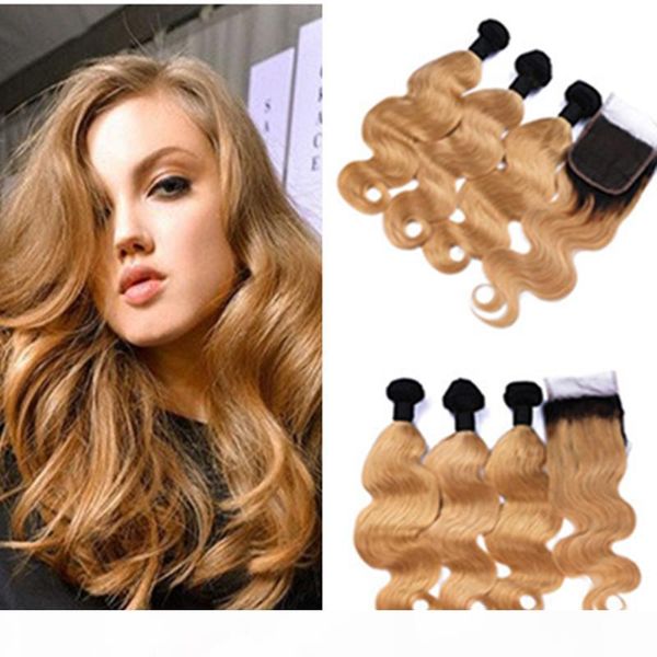 3 bundles with lace closure dark rooted ombre honey blonde t1b 27 4*4 lace closure with bundles body wave lace closure with bundles, Black;brown
3 bundles with lace closure dark rooted ombre honey blonde t1b 27 4*4 lace closure with bundles body wave lace closure with bundles, Black;brown