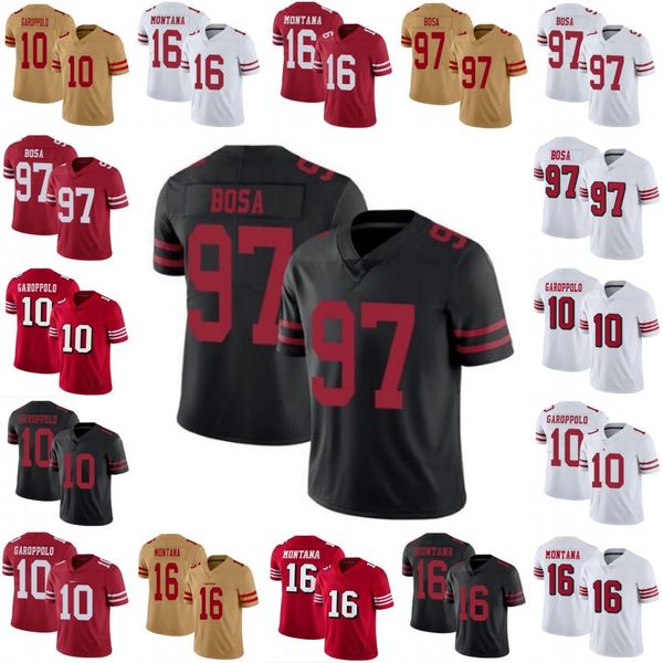 men #10 jimmy garoppolo 16 joe montana 97 nick bosa women youth limited jersey, Black;red
men #10 jimmy garoppolo 16 joe montana 97 nick bosa women youth limited jersey, Black;red