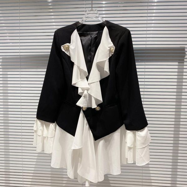 2020 fabrics new knitted with black and white thread contrast temperament long coat sleeve t47l, Black;brown
2020 fabrics new knitted with black and white thread contrast temperament long coat sleeve t47l, Black;brown