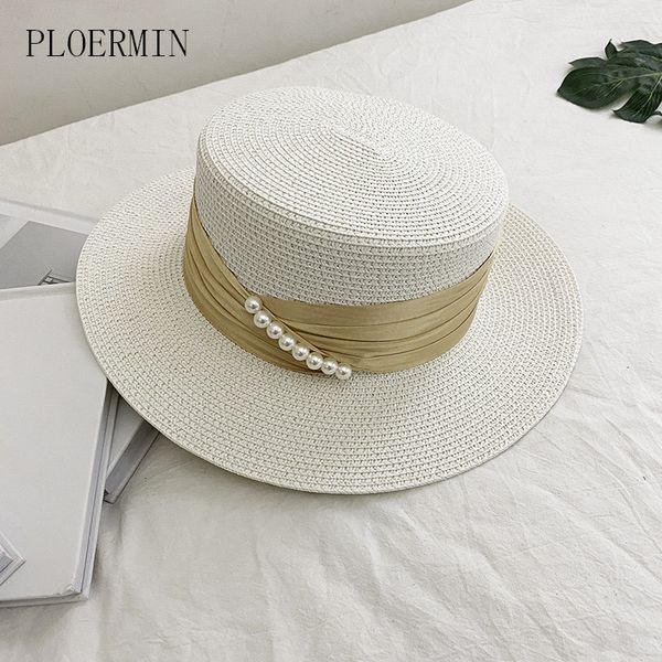 new summer straw hat women big wide brim beach hat elegant pearl decoration sun uv protection panama hat bone chapeu feminino c0123, Blue;gray
new summer straw hat women big wide brim beach hat elegant pearl decoration sun uv protection panama hat bone chapeu feminino c0123, Blue;gray
