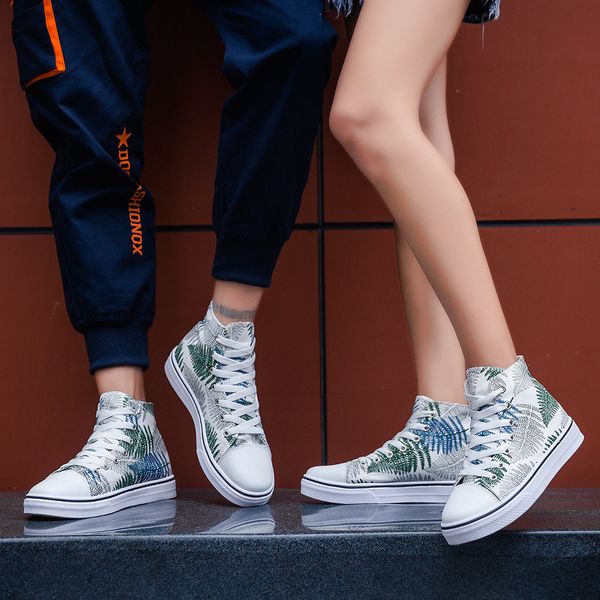 new lovers 2019 board high men and women summer breathable canvas casual fashion shoes c1212, Black;white
new lovers 2019 board high men and women summer breathable canvas casual fashion shoes c1212, Black;white