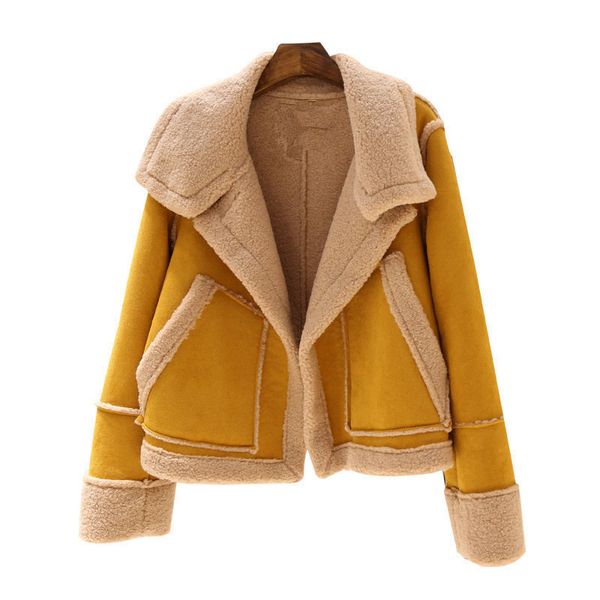 lamb wool jacket warm fashion women's clothes short fake venison skin new korean 2020 winter, Black;brown
lamb wool jacket warm fashion women's clothes short fake venison skin new korean 2020 winter, Black;brown