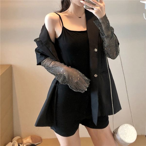 new autumn solid blazer for women long sleeve diamond patchwork long elegant coat female fashion women clothing 201201, White;black
new autumn solid blazer for women long sleeve diamond patchwork long elegant coat female fashion women clothing 201201, White;black