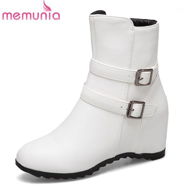 boots memunia 2021 arrival women ankle buckle zip round toe short solid colors autumn winter dress party shoes woman1, Black
boots memunia 2021 arrival women ankle buckle zip round toe short solid colors autumn winter dress party shoes woman1, Black