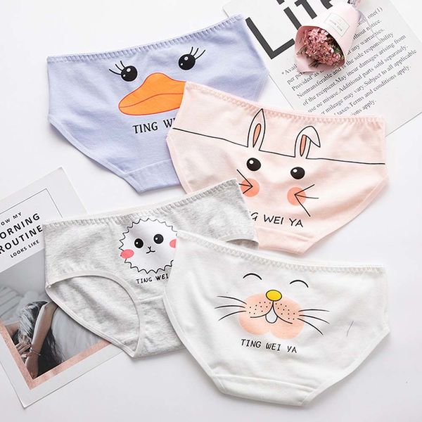 women cotton panties cartoon duck rabbit animal print underwear women's soft seamless briefs cute female underpants, Black;pink
women cotton panties cartoon duck rabbit animal print underwear women's soft seamless briefs cute female underpants, Black;pink