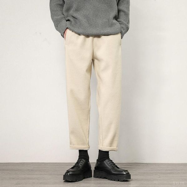 men's pants winter thick woolen warm fashion casual men streetwear loose korean straight leg mens suit m-3xl, Black
men's pants winter thick woolen warm fashion casual men streetwear loose korean straight leg mens suit m-3xl, Black