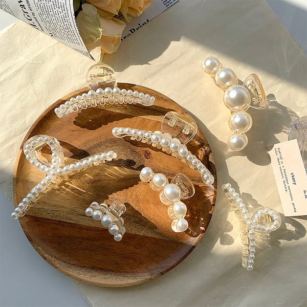 big pearls hair clip claws oversize small makeup thick hair accessories for women korean black white barrette 2021 new, Black;brown
big pearls hair clip claws oversize small makeup thick hair accessories for women korean black white barrette 2021 new, Black;brown