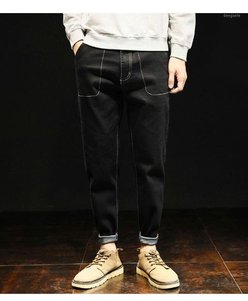 men's harem pants jeans streetwear cool solid color loose hip hop big pockets pencil pants denim trousers black blue,51651
men's harem pants jeans streetwear cool solid color loose hip hop big pockets pencil pants denim trousers black blue,51651