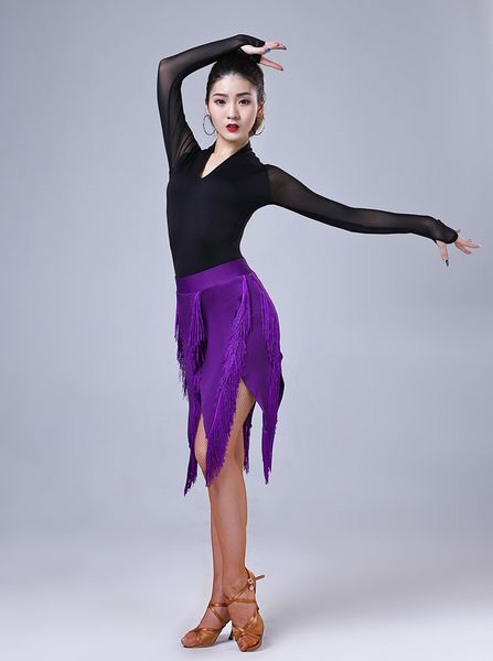 latin dance skirt women split black tassel fringe skirts ladies samba salsa cha practice performance dancing clothes, Black;red
latin dance skirt women split black tassel fringe skirts ladies samba salsa cha practice performance dancing clothes, Black;red