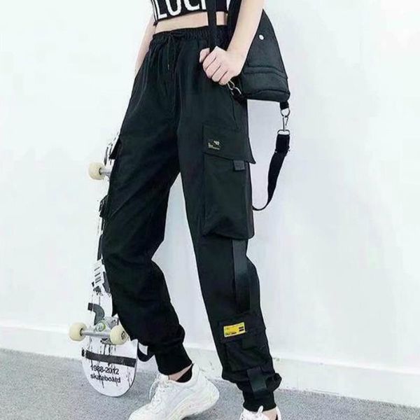2020 new women fashion streetwear cargo pants black ankle length elastic waist joggers female loose trousers casual, Black;white
2020 new women fashion streetwear cargo pants black ankle length elastic waist joggers female loose trousers casual, Black;white