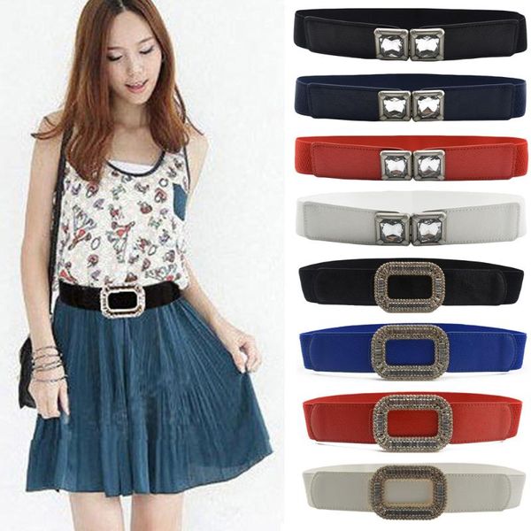 Women Ladies Rhinestone Buckle Belt Elastic Stretchy Dress Corset Waistband BLTHG0368, Black;brown
Women Ladies Rhinestone Buckle Belt Elastic Stretchy Dress Corset Waistband BLTHG0368, Black;brown