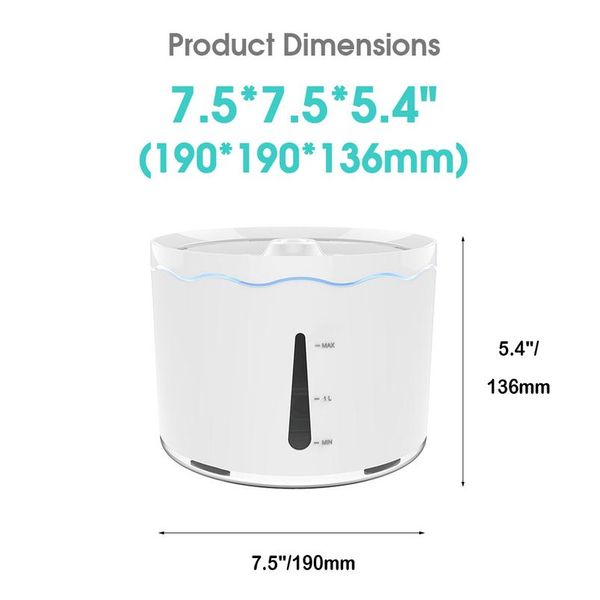1.8l matic cat fountain electric pet water dispenser feeder led dog cat drinking filter bowl container usb wmtaoy
1.8l matic cat fountain electric pet water dispenser feeder led dog cat drinking filter bowl container usb wmtaoy