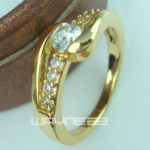 wedding 18k gold gf simulated diamond solid engagement ring r157 size8, Silver 
wedding 18k gold gf simulated diamond solid engagement ring r157 size8, Silver