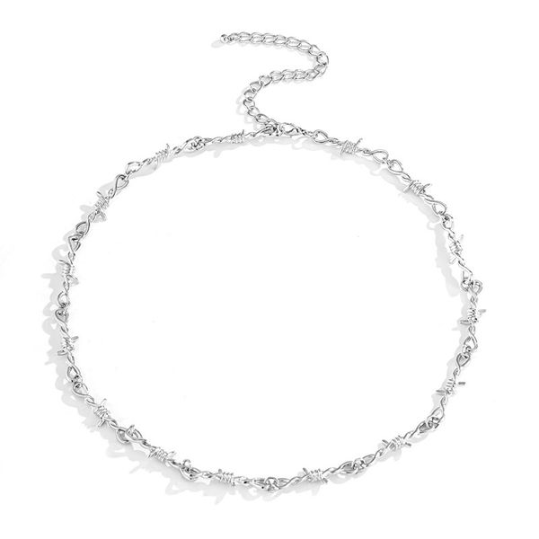 6pcs/lot retro single geometric clavicle necklaces punk style alloy thorn chains for women hip hop white k necklace jewelry accessories, Silver
6pcs/lot retro single geometric clavicle necklaces punk style alloy thorn chains for women hip hop white k necklace jewelry accessories, Silver