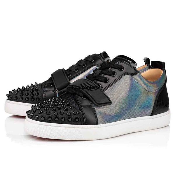 new red soles shoes junior spikes flat casual shoes men's low orlato trainers women men red bottom sneakers with velcro strap, Black
new red soles shoes junior spikes flat casual shoes men's low orlato trainers women men red bottom sneakers with velcro strap, Black