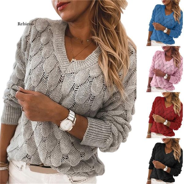 fashion trend women knitted sweater autumn winter hollow out feather pattern long sleeve v-neck pullover casual, White;black
fashion trend women knitted sweater autumn winter hollow out feather pattern long sleeve v-neck pullover casual, White;black