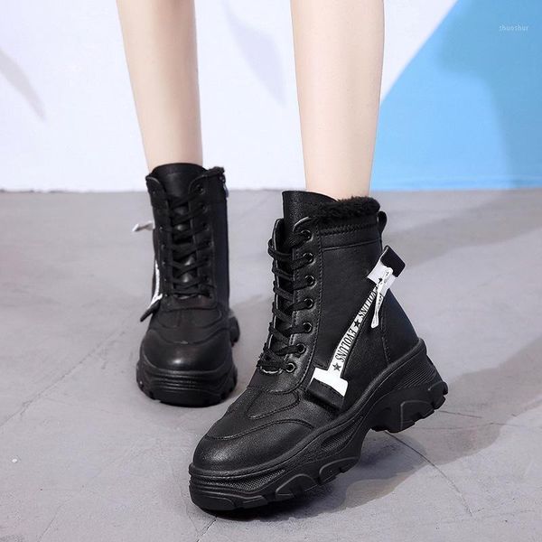 boots women ankle warm pu plush winter fashion platform side zipper lace up snow shoes 2021 fur1, Black
boots women ankle warm pu plush winter fashion platform side zipper lace up snow shoes 2021 fur1, Black