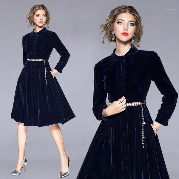 2019 autumn winter dresses women vintage velvet dreses designer runway dresses party vestidos robe femme1, Black;gray
2019 autumn winter dresses women vintage velvet dreses designer runway dresses party vestidos robe femme1, Black;gray