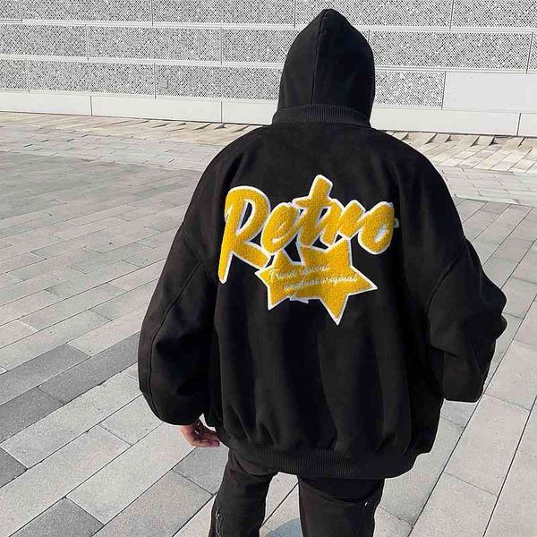 autumn and winter high street five-pointed star towel embroidery baseball uniform male loose casual couple jacket female, Black;brown
autumn and winter high street five-pointed star towel embroidery baseball uniform male loose casual couple jacket female, Black;brown