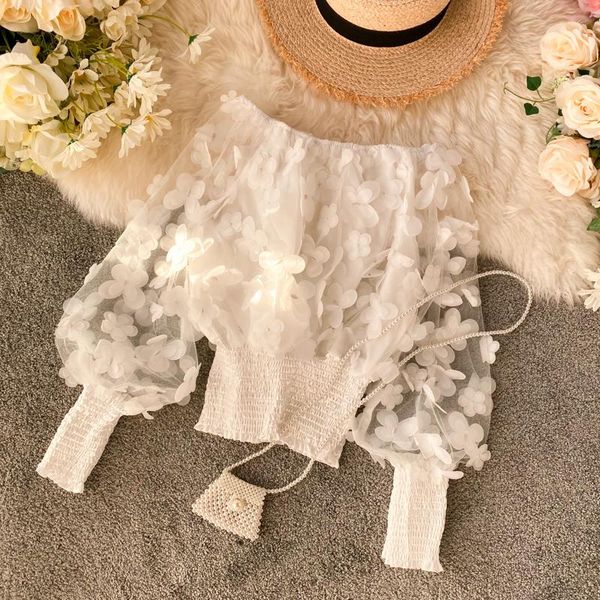 women's blouses & shirts sweet flower mesh long sleeve fashion white / pink black red yellow 2021 fall blouse women
women's blouses & shirts sweet flower mesh long sleeve fashion white / pink black red yellow 2021 fall blouse women