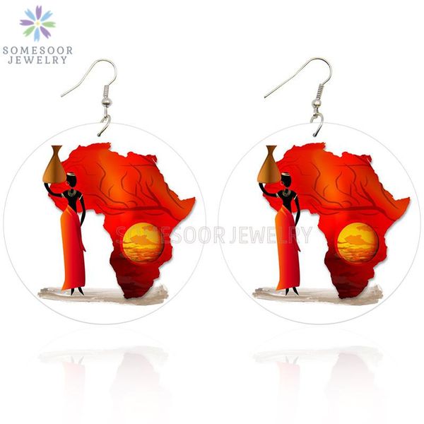 somesoor afrocentric ethnic headwrap woman wooden drop earrings african map pattern afro black art paint jewelry for women gifts, Silver
somesoor afrocentric ethnic headwrap woman wooden drop earrings african map pattern afro black art paint jewelry for women gifts, Silver