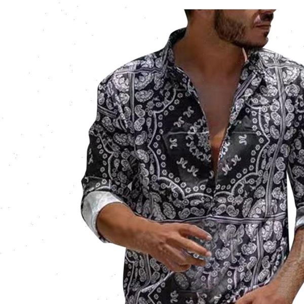 men shirt loose casual daily stand collar print long sleeve blouse plus size hawaiian shirt 3xl camisa masculina streetwear, White;black
men shirt loose casual daily stand collar print long sleeve blouse plus size hawaiian shirt 3xl camisa masculina streetwear, White;black