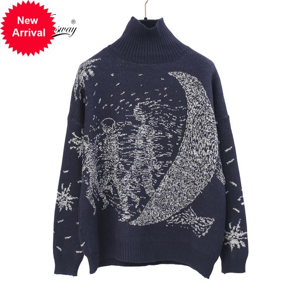 high female turtleneck jersey 2020 wholesale winter design clue moon oversized casual sweater jumper plus size c-122, White;black
high female turtleneck jersey 2020 wholesale winter design clue moon oversized casual sweater jumper plus size c-122, White;black